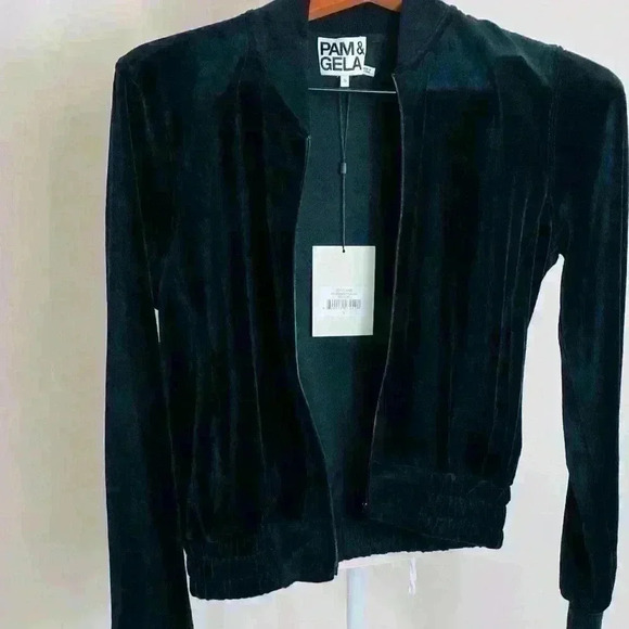 *NWT* Pam & Gela Crop Velour Track Jacket - Picture 5 of 6